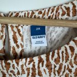 Old Navy  Animal Printed Linen Blend Mini Shift Dress Size 2X Neutral Boho Resort Photo 6