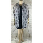 Plus Size Sleeveless Dress w/ Chiffon Kimono Cover Up 2X White Photo 4