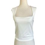 Live in the Moment Live iIn The Moment White Crop Tank Top Women Size Large | 19-12 Photo 2