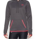 Under Armour 🩶✨ Cozy Sportstyle Grey with Pink Trim Fleece Hoodie Photo 8