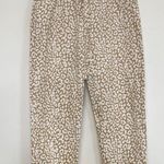 J.Crew Pants Women's Beige Ivory Linen Blend Leopard Cuffed Beach City - Size 4 Photo 0