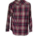 Eden & Olivia Women Top S Red Plaid Long Sleeve Button Up Western Cowgirl Grunge Photo 2
