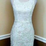 Marineblu NEW Modcloth Ivory Metallic Gold Floral Cutouts Cocktail Party Dress Photo 0