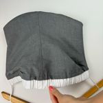 ZARA NWT Grey Contrast Boxer Top Sz Medium Tube Crop Preppy Photo 10