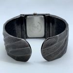 Geneva ladies 30mm black toned dial cuff bracelet watch size 6.5” runs Photo 3