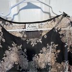 Linea Black and Tan Lace Blouse Size 18 Photo 5
