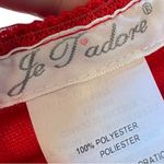 Je T’adore Vintage Red Velvet Chiffon Coquette Glam Luxe Sheer Lingerie Slip Top Size L Photo 6