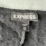 EXPRESS embroidery lace bell short sleeve tie front crop top black size XS Photo 11