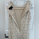 Ronni Nicole  Ivory Cream Floral Lace Crew Neck Sleeveless Mini Dress Size 6P Photo 2