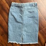 1511 Inc Frayed Paperbag Denim Skirt Blue Size 6 Photo 1