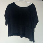 Chiffon black cutout shirt Size M Photo 0