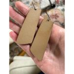 Nickel & Suede Flint Gem Lightweight Leather Earrings Unicorn EUC Black Textured Photo 3