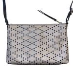 Fossil  Dawson Polka Dot Crossbody Bag Purse Gray Navy Mustard Adjustable Strap Photo 10