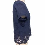 LAmade Donna Lace Keyhole Top Midnight Blue Medium Blue Photo 5