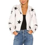 BLANK NYC Vegan Leather Star Patch Moto Jacket in Kick Off Size X-Small Photo 0