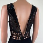 Cals | Black Lace Midriff Accent Dress Photo 10