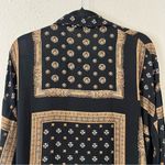 Free People  Little Secrets Scarf Print Button Up Shirt Blouse Size Small Photo 9