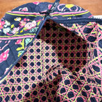 Vera Bradley Large Duffel Bag Ribbons Floral Quilted Travel Tote EUC Photo 5