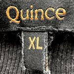 Quince  Ribbed Maternity Nursing Jumpsuit Relaxed Snaps Pockets Black XL Photo 2