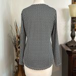 GG Blue Luxe Sport Long Sleeve Golf Tennis Pullover Black White Print Top Size M Size M Photo 2