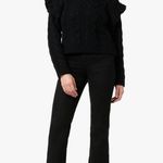joe's jeans Joe's The Adeline Cable Stitch Turtleneck Sweater XL Black NEW Photo 2