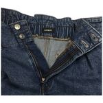 EXPRESS Midi Super High Rise Pleated Y2K 90s Denim Shorts Mom Blue 12R Photo 2