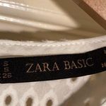 ZARA NEW White Shift Dress Cap Sleeve Seersucker Size Small T-Shirt Brunch NWOT Photo 7