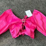 hosbjerg elora tie back buckle crop top Pink Size 6 Photo 2