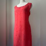 Jane Ashley Vintage ‘90s  Coral Embroidered Hem Scoop Neck Sleeveless Maxi Dress Photo 2