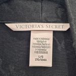 Victoria's Secret 038. Victoria Secrets Black Wrap Pajama Top Long Sleeve Logo Tie White Trim L Photo 6