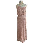 Sorella Vita  Bridesmaid Dress Rose Gold Sequin‎ Maxi Gown Sleeveless Formal Sz 2 Photo 2