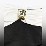 ZARA  NWT white & black off shoulder gold appliqué detail stretchy bodysuit Photo 6