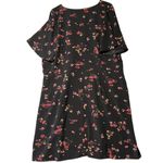City Chic CCX Women's XL/22 Floral Short Sleeve Short Dress Casual Wrap V-neck Photo 2