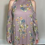 Free People  Gray Floral Halter Dress Size Medium Photo 0
