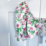 Hill House Isabella Top in Pink Roses White Size M Photo 3