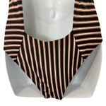 l*space L Black Rose Gold White Striped Deep V Neck One Piece Swimsuit size 4 Photo 10
