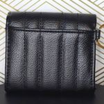Halston Quilted Rib Faux Leather Wallet Black Photo 1