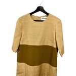PARTOW Griffin Colorblock Shift Dress CHAMPAGNE DUNE COMBO Size 4 Photo 2