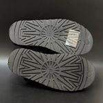 UGG  Disquette Black Suede Leather Plush Sheepskin Platform Slippers Size 8 Photo 8