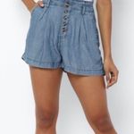 American Eagle  Outfitters • Chambray Paper Bag Shorts Photo 1