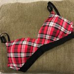 PINK - Victoria's Secret PINK by VS Wear Everywhere Wireless Lightly Lined Bra size 34DD red plaid Photo 1