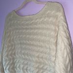 Talbots Merino Wool Cashmere Cream Chunky Knit Sweater Size M Fisherman Cottage Photo 6