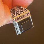 Trendy black resin S925 silver ring size 9.5 Photo 5