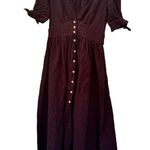 Free People  Love of My Life Black Midi Dress GUC Size Small Fit & Flare Boho Photo 14