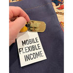 NWT R. Riveter Canvas Tote Bag Leather Straps USA Military Spouse Made Brown Photo 4