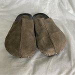 Candie's VTG  Clogs Y2K Wood Brown Leather Chunky‎ Studded 90's Retro 6.5 Photo 2