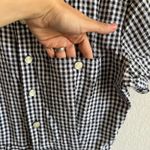 American Vintage LIZ WEAR Vintage 90s Black White Gingham Short Sleeve Jumpsuit Womens 2 Petite Photo 6
