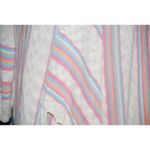 Crystal Kobe Size L Boho Waterfall Open Front Sweater Cardigan Pastels Lace Back Tan Size L Photo 3