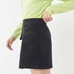 Urban Outfitters BDG Corduroy Utility Pocket Black Mini Skirt Size XSmall Photo 2
