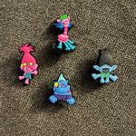 New! Trolls 4 Pack Croc/Shoe Charms Pink Size undefined Photo 0